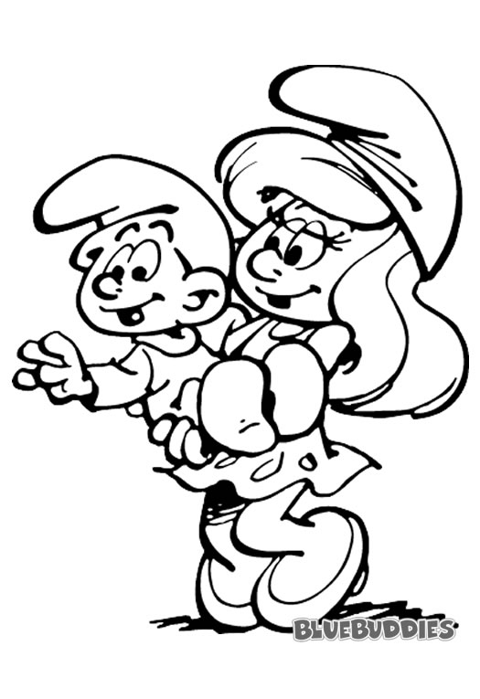 525x765 Baby Smurf Coloring Page