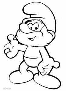218x300 Papa Smurf Coloring Pages To Print The Smurfs Coloring Pages