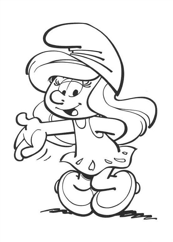 555x778 Smurf Coloring Pages