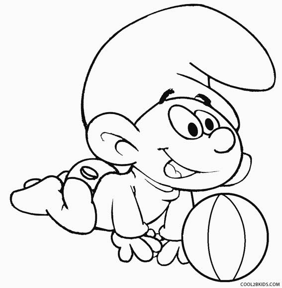 567x578 Printable Smurf Coloring Pages For Kids Cool2bkids