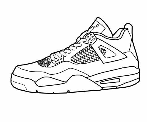 Free Tennis Shoes Coloring Pages To Print 500x416 Free Tennis Shoes Coloring Pages To Print