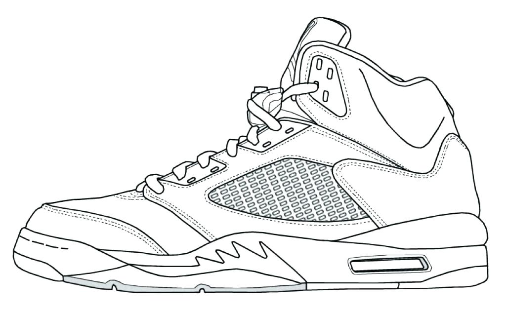 Sneaker Coloring Page Printable 1024x630 Sneaker Coloring Page Printable