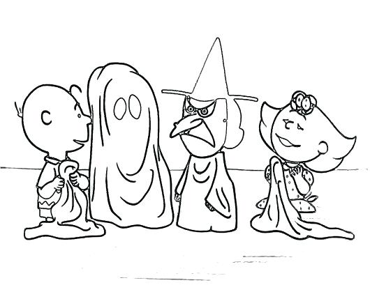 530x409 Snoopy Halloween Coloring Pages Charlie Brown Coloring Pages