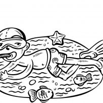 Snorkeling Coloring Pages at GetColorings.com | Free printable ...