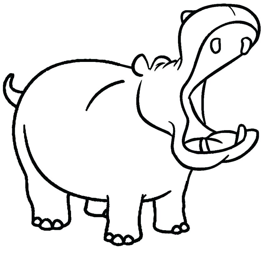 Cute Hippo Coloring Pages 850x809 Cute Hippo Coloring Pages