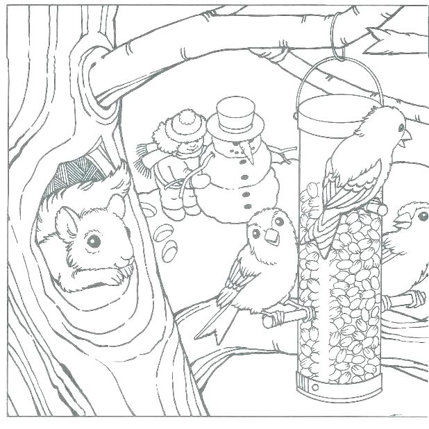 618x618 Winter Coloring Pages To Print Printable Winter Coloring Pages