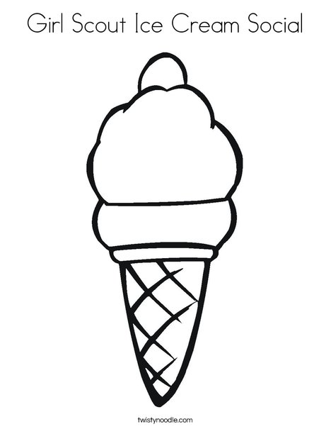 468x605 Girl Scout Ice Cream Social Coloring Page