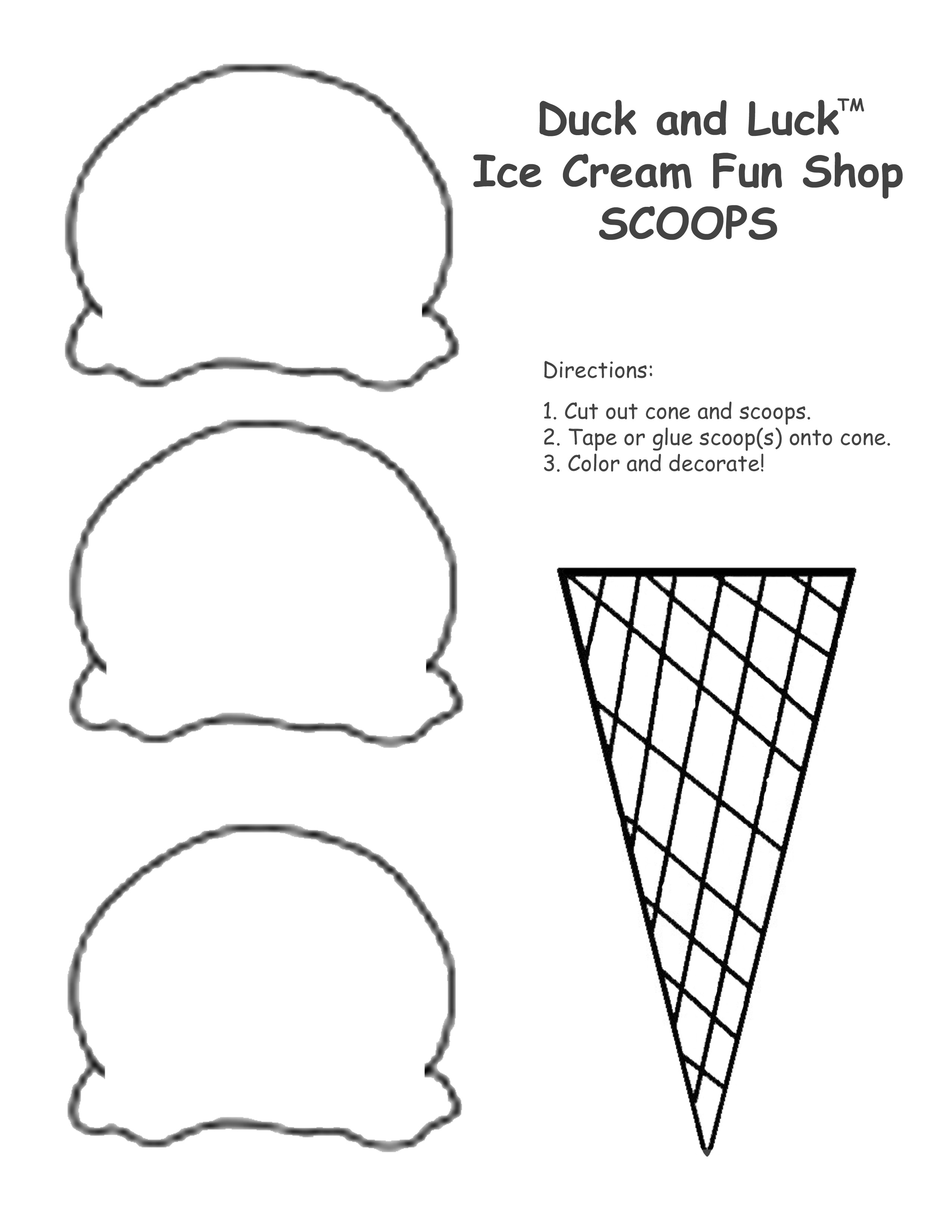 2550x3300 Ice Cream Scoop Coloring