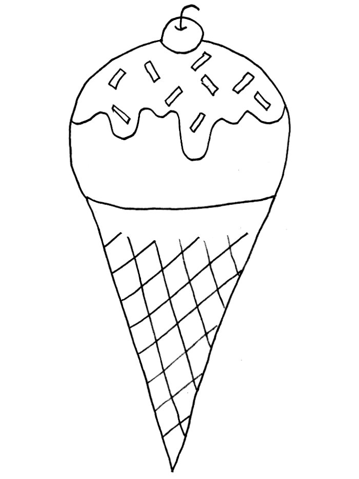 700x933 Coloring Pages Of Ice Cream Cone With Cherry Coloring Pages