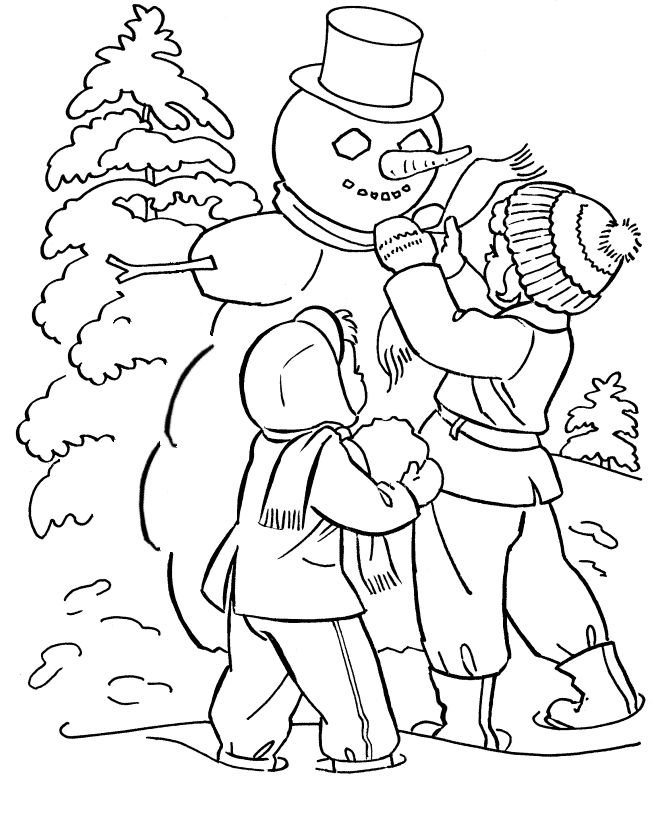 Snow Day Coloring Page