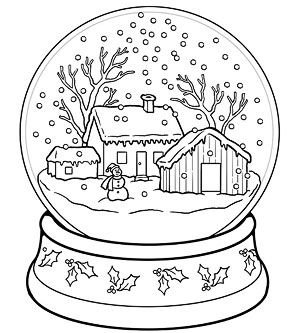 Snow Globe Coloring Pages