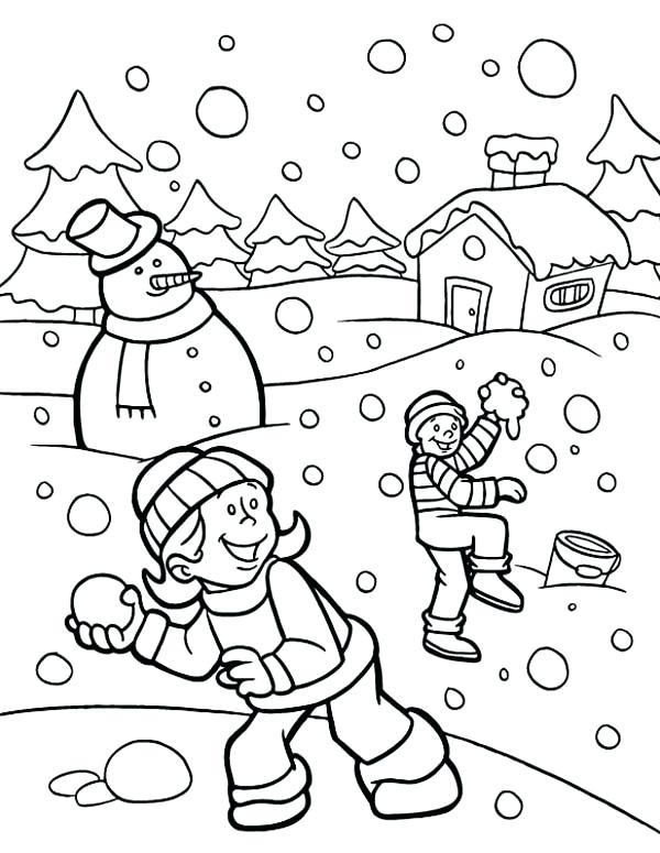 Snow Coloring Pictures Funny Fights During Heavy Snow On Winter 600x775 Snow Coloring Pictures Funny Fights During Heavy Snow On Winter