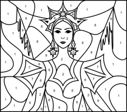 256x226 Snow Queen Coloring Page. Printables. Apps For Kids.
