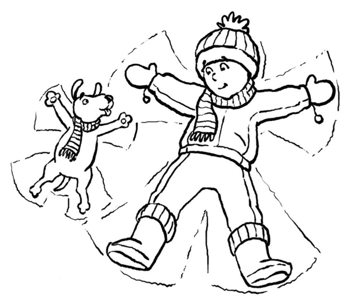 Snow Scene Coloring Page at GetColorings.com | Free printable colorings