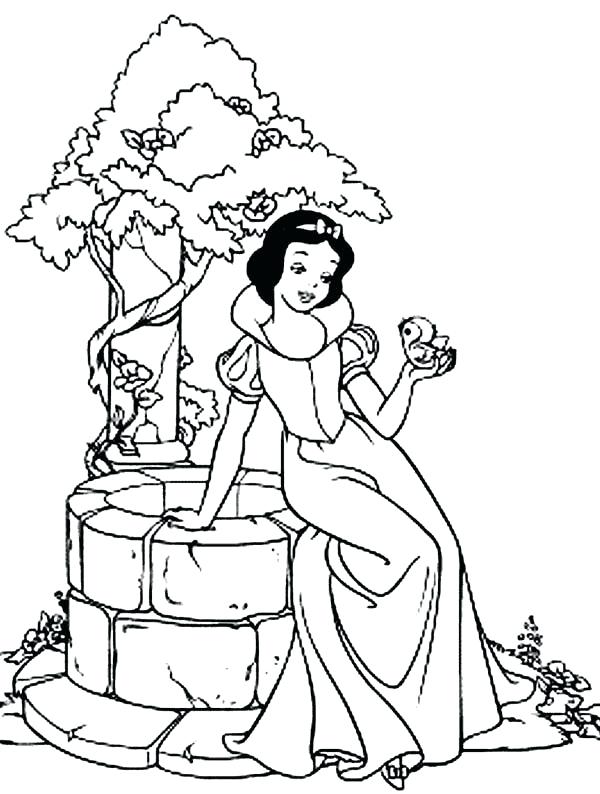600x794 Snow White Coloring Pages Snow White With The Dwarfs Snow White
