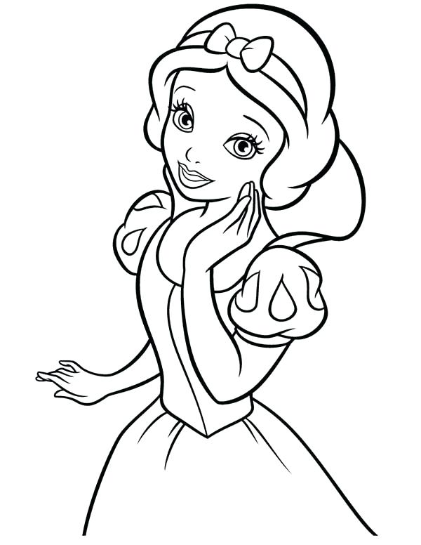 600x776 Snowwhite Coloring Pages Beautiful Princess Snow White Coloring