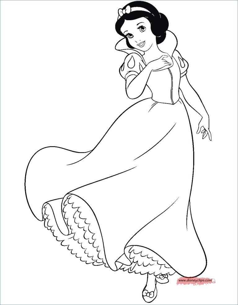 768x981 Snow White Coloring Page