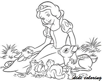 350x277 Didi Coloring Page Snow White
