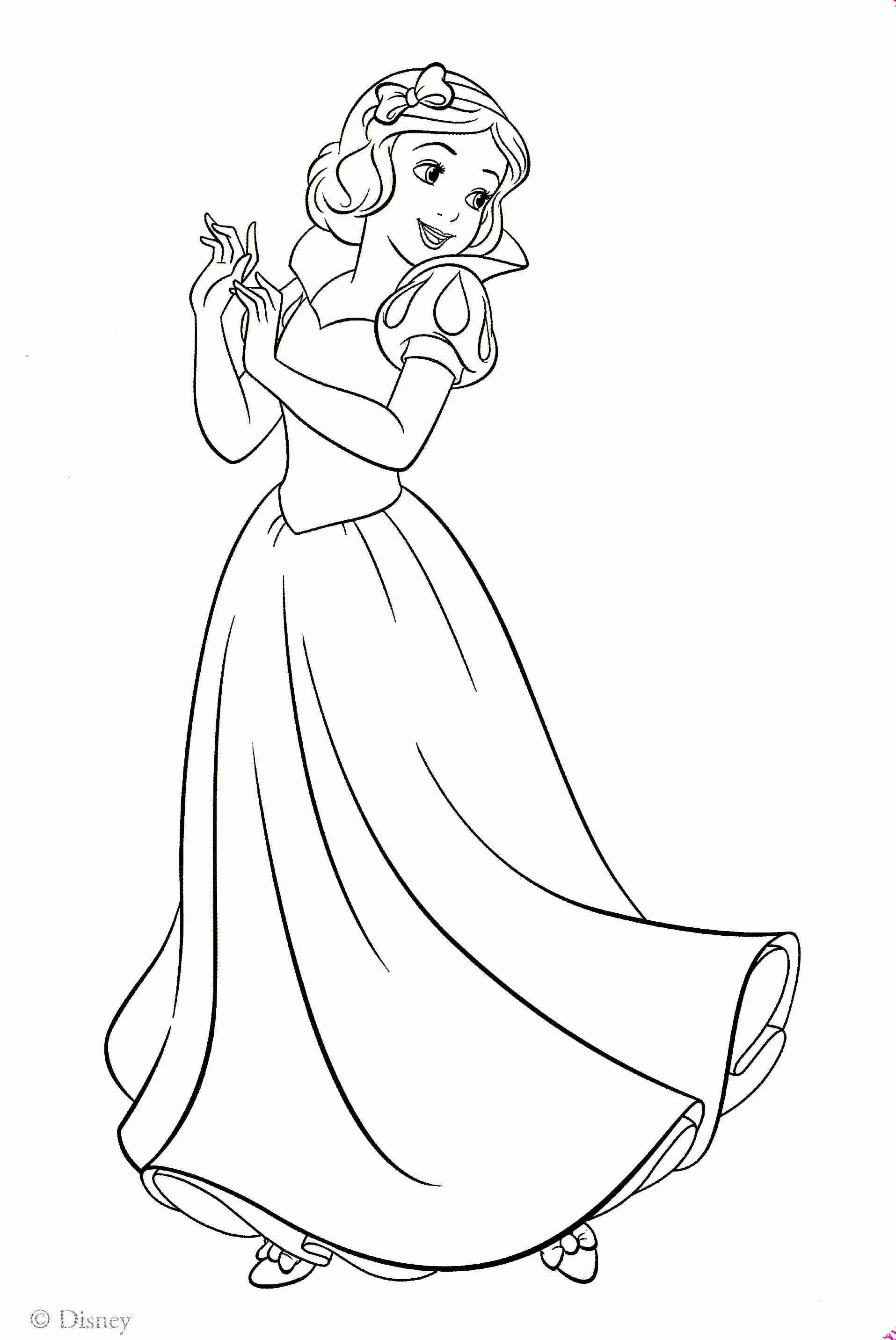1915x2864 Disney Princess Snow White Coloring Pages Or On Color