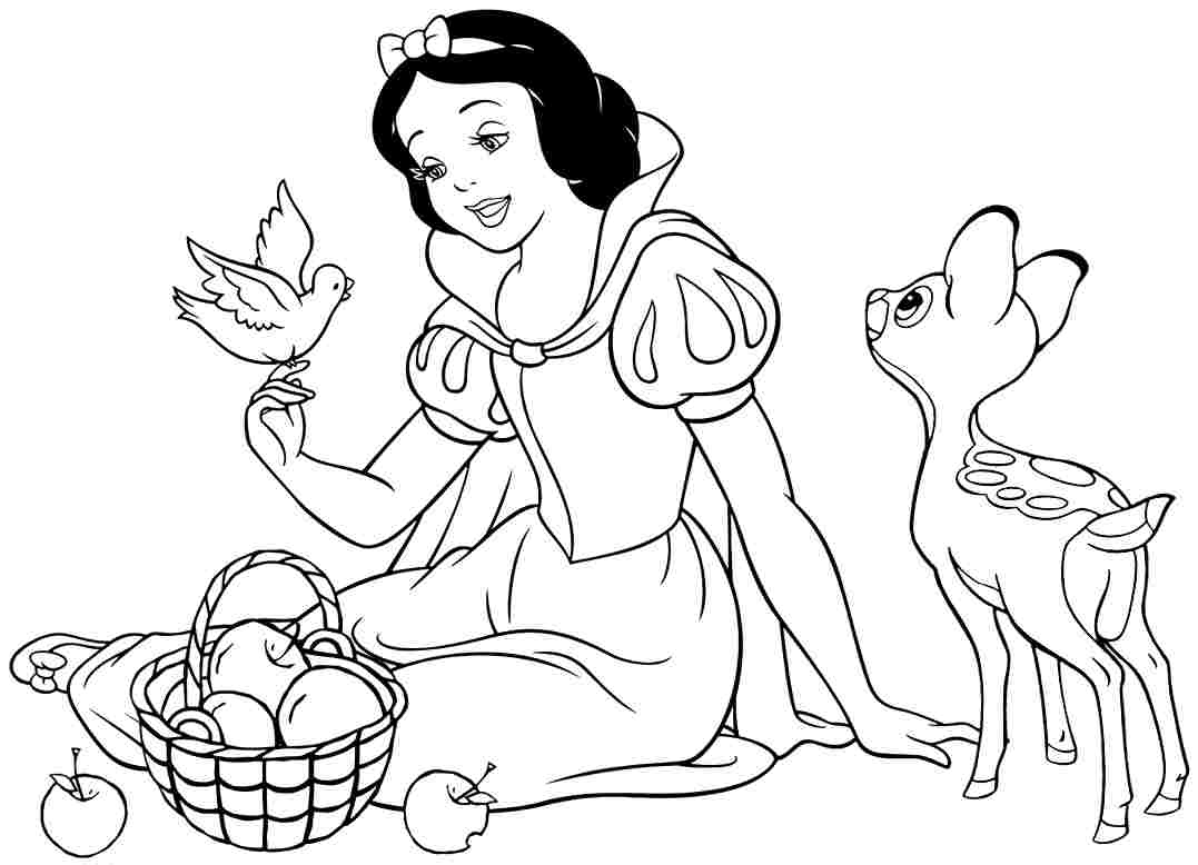 Snow White Coloring Pages Printable 1077x778 Snow White Coloring Pages Printable