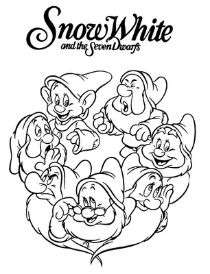 Snow White And 7 Dwarfs Free Printable Coloring Sheet Cartoon 306x400 Snow White And 7 Dwarfs Free Printable Coloring Sheet Cartoon