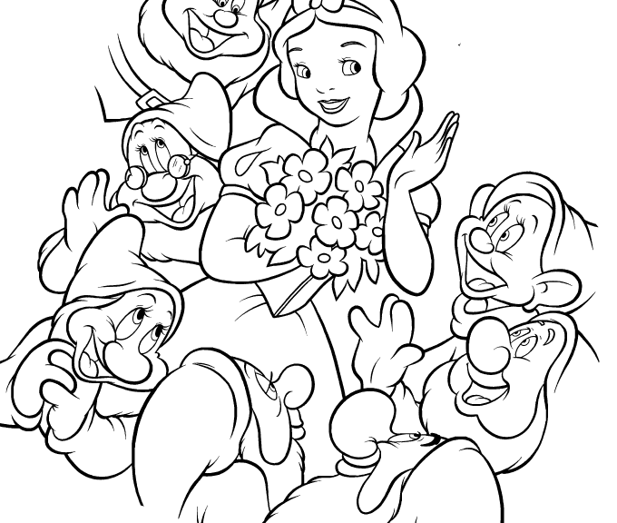 Snow White Coloring Pages 680x576 Snow White Coloring Pages