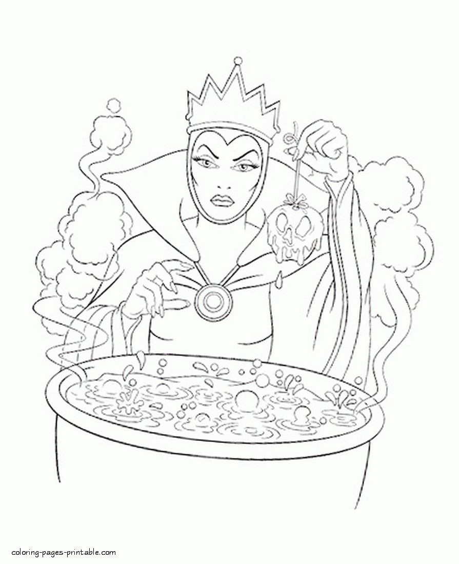 895x1099 Coloring Pages Of The Evil Queen Copy From Snow White