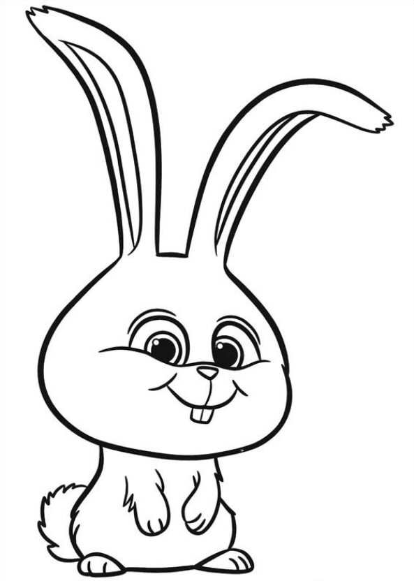 593x832 Cute Snowball The Secret Life Of Pets Coloring Page