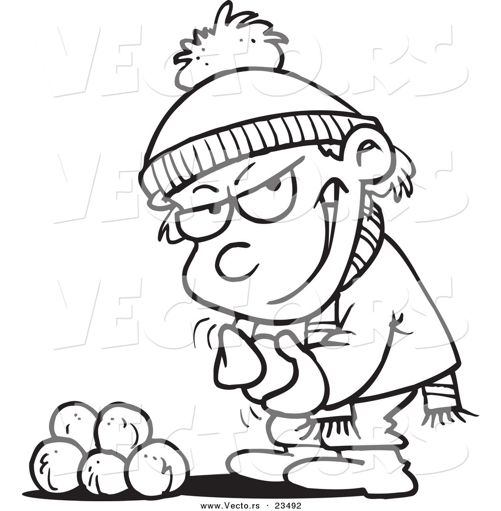 Cartoon Vector Of Cartoon Boy Gathering Snowballs For A Fight 1024x1044 Cartoon Vector Of Cartoon Boy Gathering Snowballs For A Fight