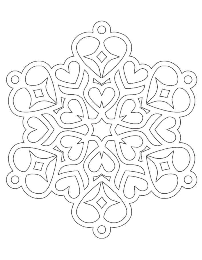 Snowflake Coloring Pages 707x909 Snowflake Coloring Pages