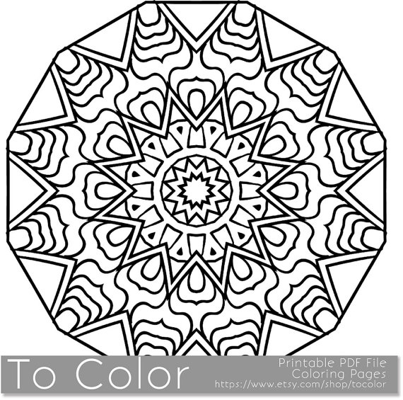 570x565 Snowflake Coloring Pages For Adults