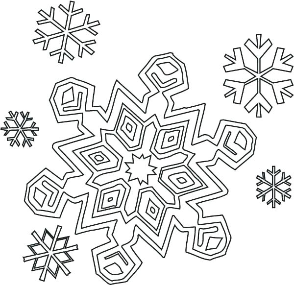 600x582 Amazing Mountain Coloring Pages Print Printable Snowflake For Kids