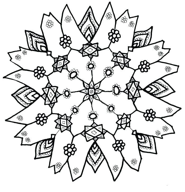 700x728 Free Printable Snowflake Coloring Pages