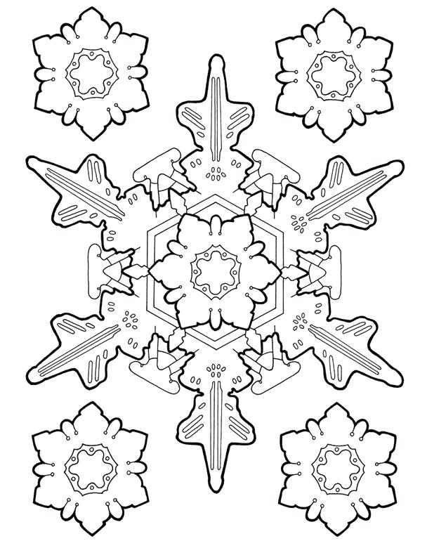 608x770 Snowflake Coloring Pages Free Snowflake Coloring Pages 9 Christmas