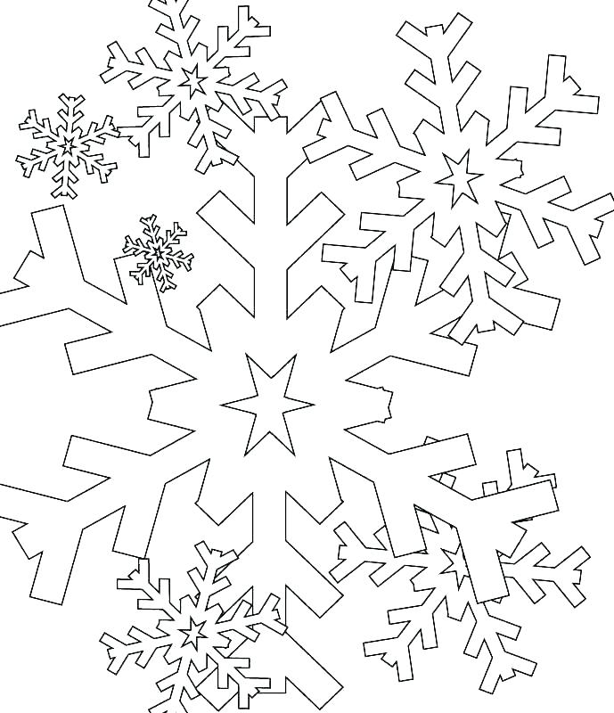 689x800 Snowflake Coloring Pages Winter Season Snowflakes Coloring Page