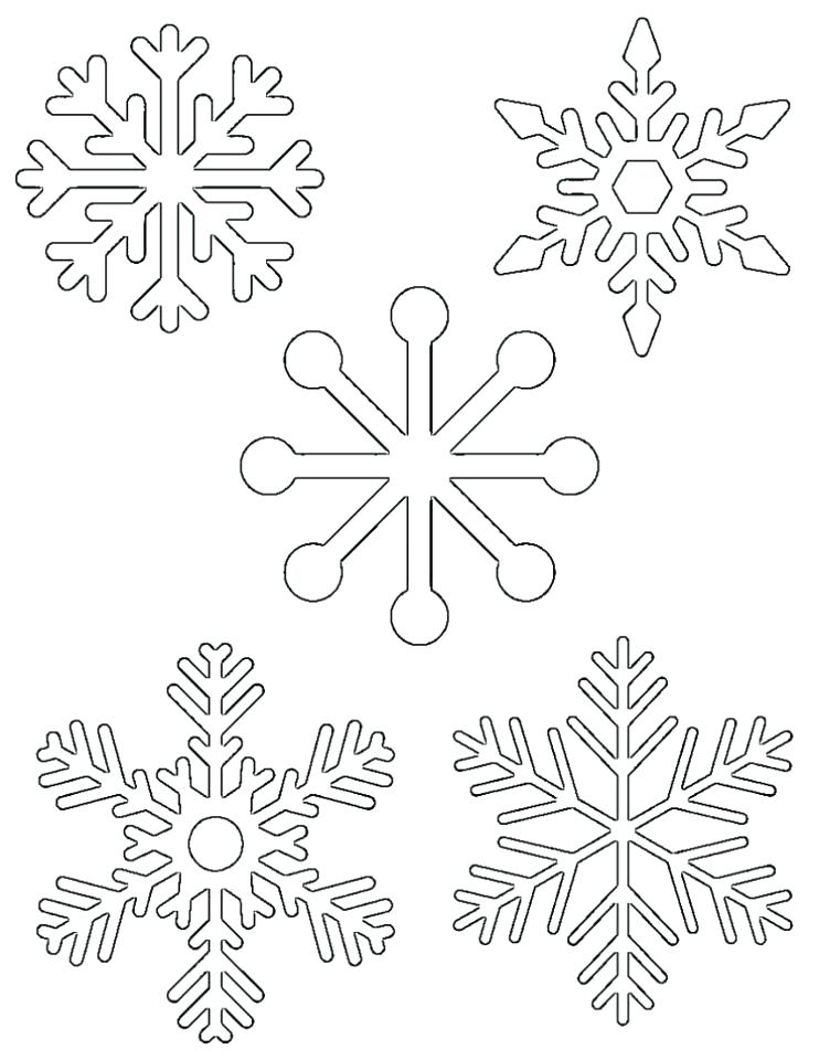 742x960 Snowflakes Coloring Pages