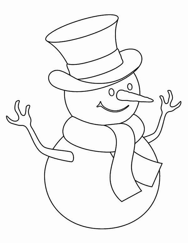 Kids Drawing Of Snowman Coloring Page Color Luna 600x775 Kids Drawing Of Snowman Coloring Page Color Luna