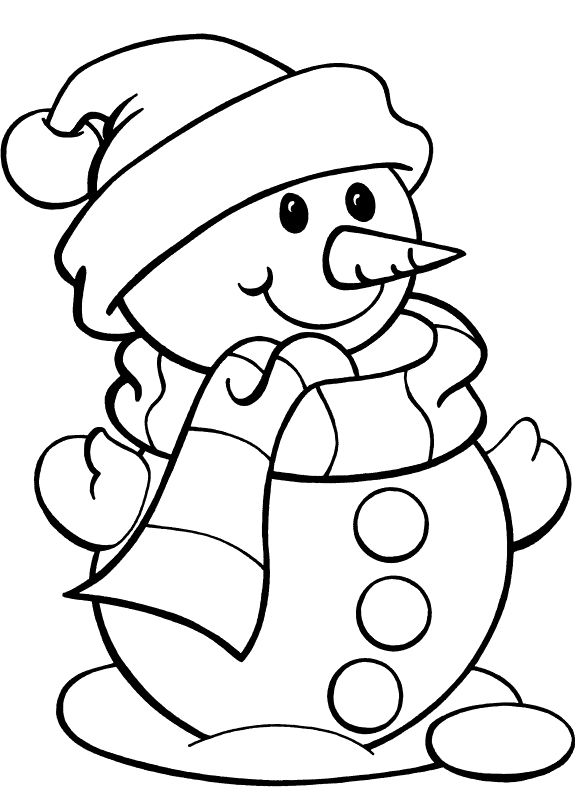 585x792 Printable A Cute Mr Snowman Coloring Pages Drawings