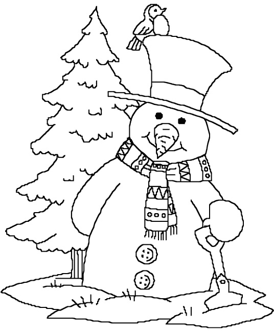 536x648 Snowman Coloring Pages Printable Snowman