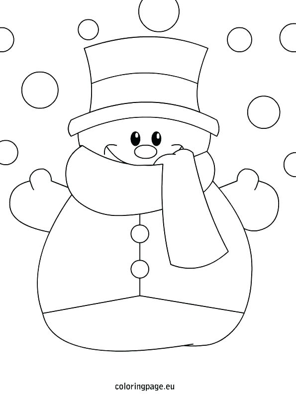 595x804 Coloring Pages Snowman