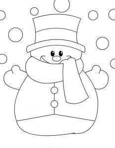 232x300 Snowman Coloring Page (1)