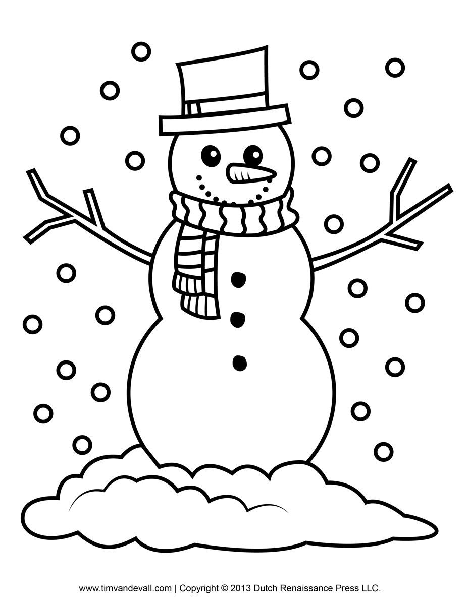 927x1200 Sturdy Snowman Picture To Color Wonderful Coloring Pages 12 Page