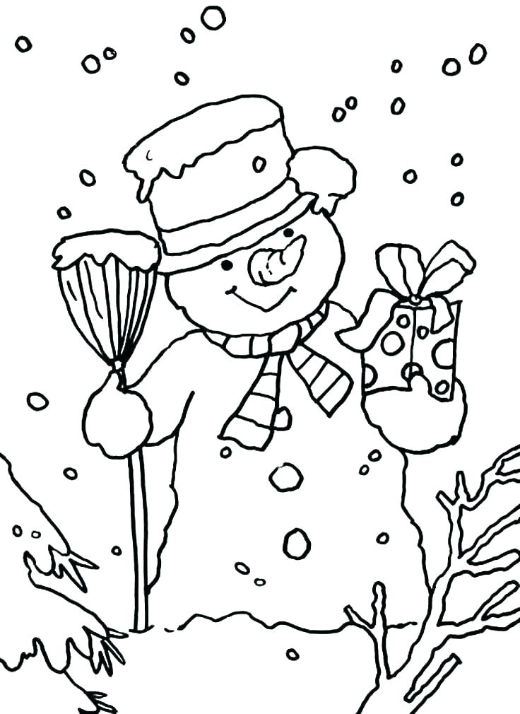 736x1010 Snowman Printable Coloring Pages Snowman Coloring Craft Also