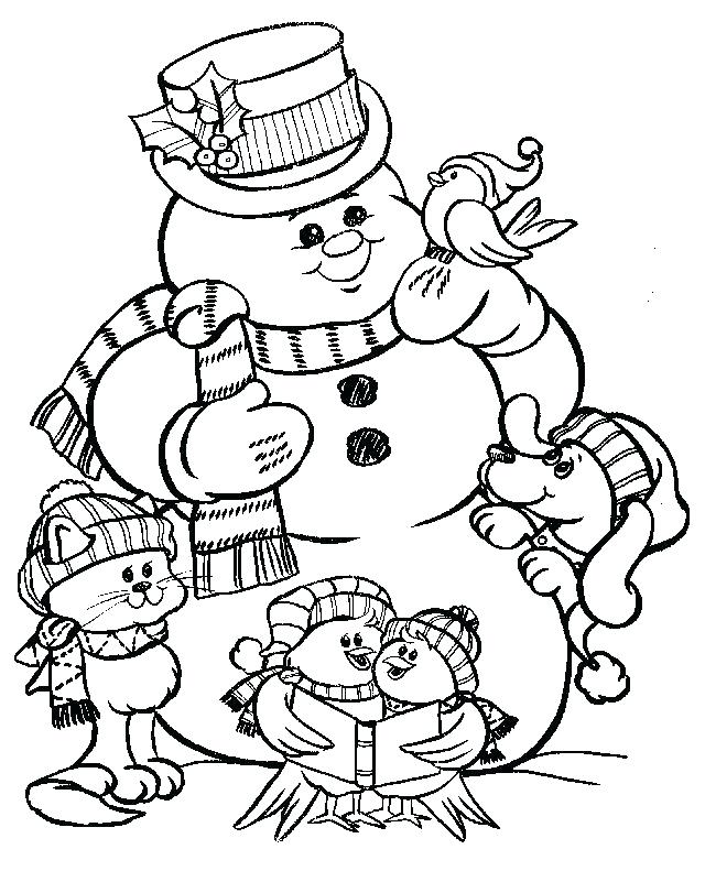 640x791 Winter Coloring Pages To Print Easy Winter Snowman Coloring Pages