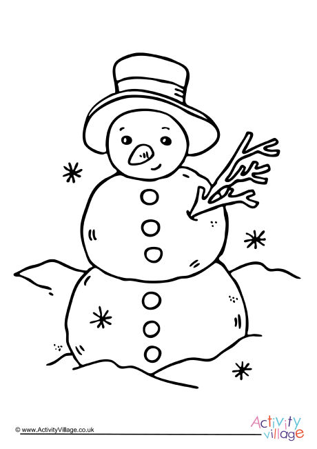 Snowman Face Coloring Page at GetColorings.com | Free printable ...