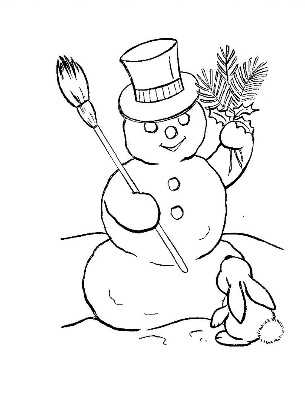 Snowman Family Coloring Pages Printables 1024x1387 Snowman Family Coloring Pages Printables