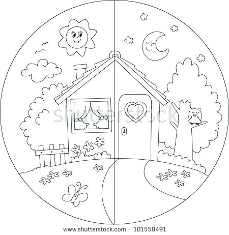 Night Coloring Pages Impair.co 450x462 Night Coloring Pages Impair.co