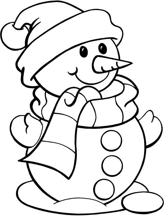 Cute Christmas Coloring Pages 576x760 Cute Christmas Coloring Pages