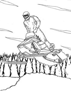 236x300 Snowmobile Coloring Pages
