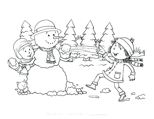 Snowy Coloring Pages Weather Coloring Pages Snowy Day Coloring 530x410 Snowy Coloring Pages Weather Coloring Pages Snowy Day Coloring